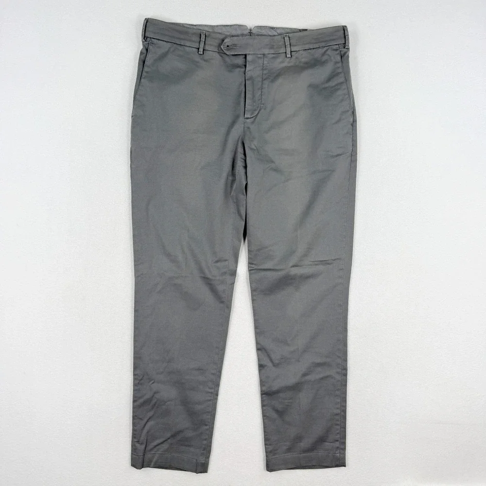 Brunello Cucinelli Italian Fit Chino Pant Size US 34x29 Mens Gray